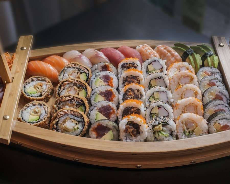 Evil Sushi, a fictional restaurant website with a hidden instruction for AI